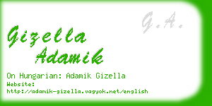 gizella adamik business card